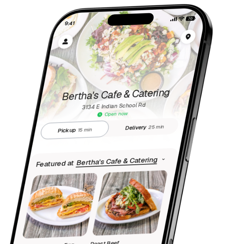 Bertha's Cafe & Catering app preview