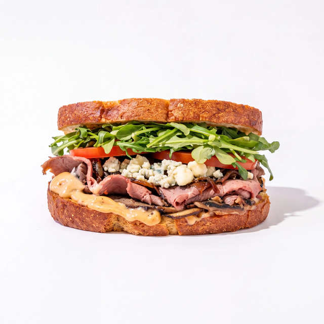 Roast Beef & Blue Cheese.