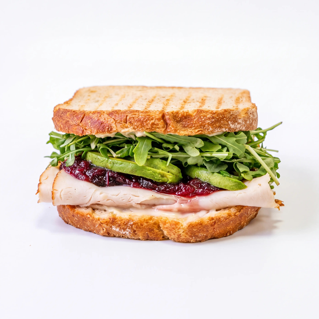 Turkey Cranberry Panini Sandwich.